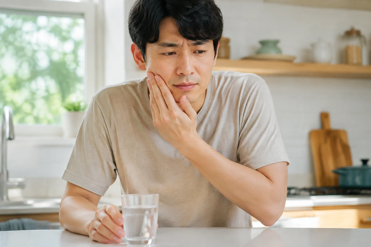 어금니 깨짐 시림 상태 확인과 대처 장면