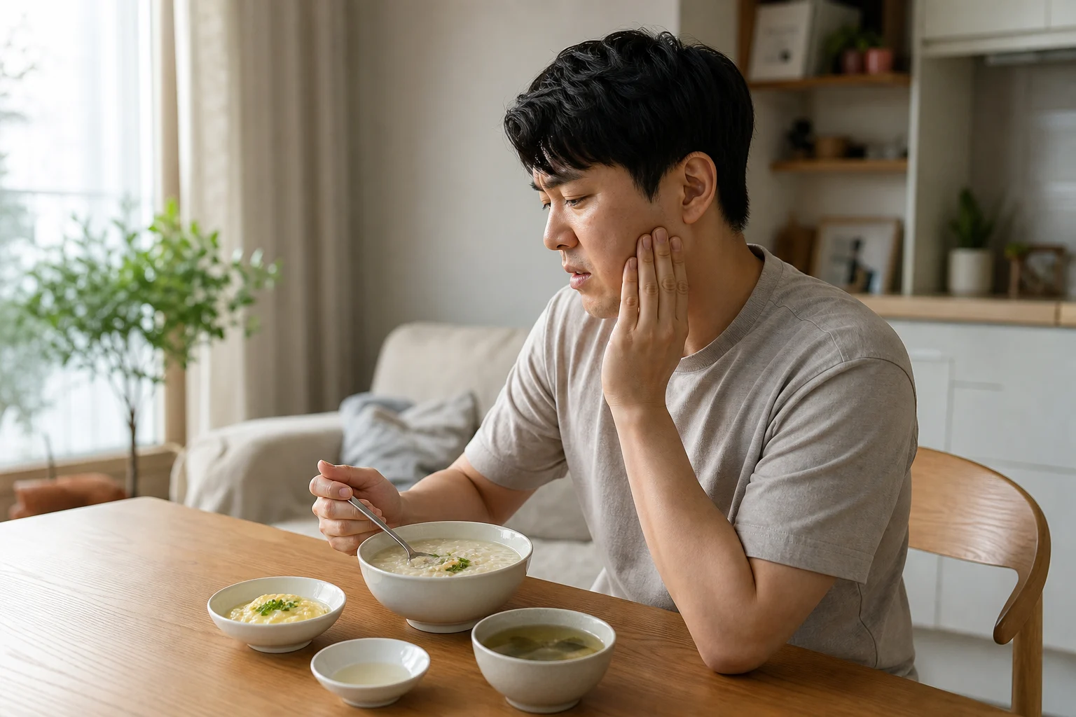 어금니 살짝 깨짐 치과 검사와 관리 장면